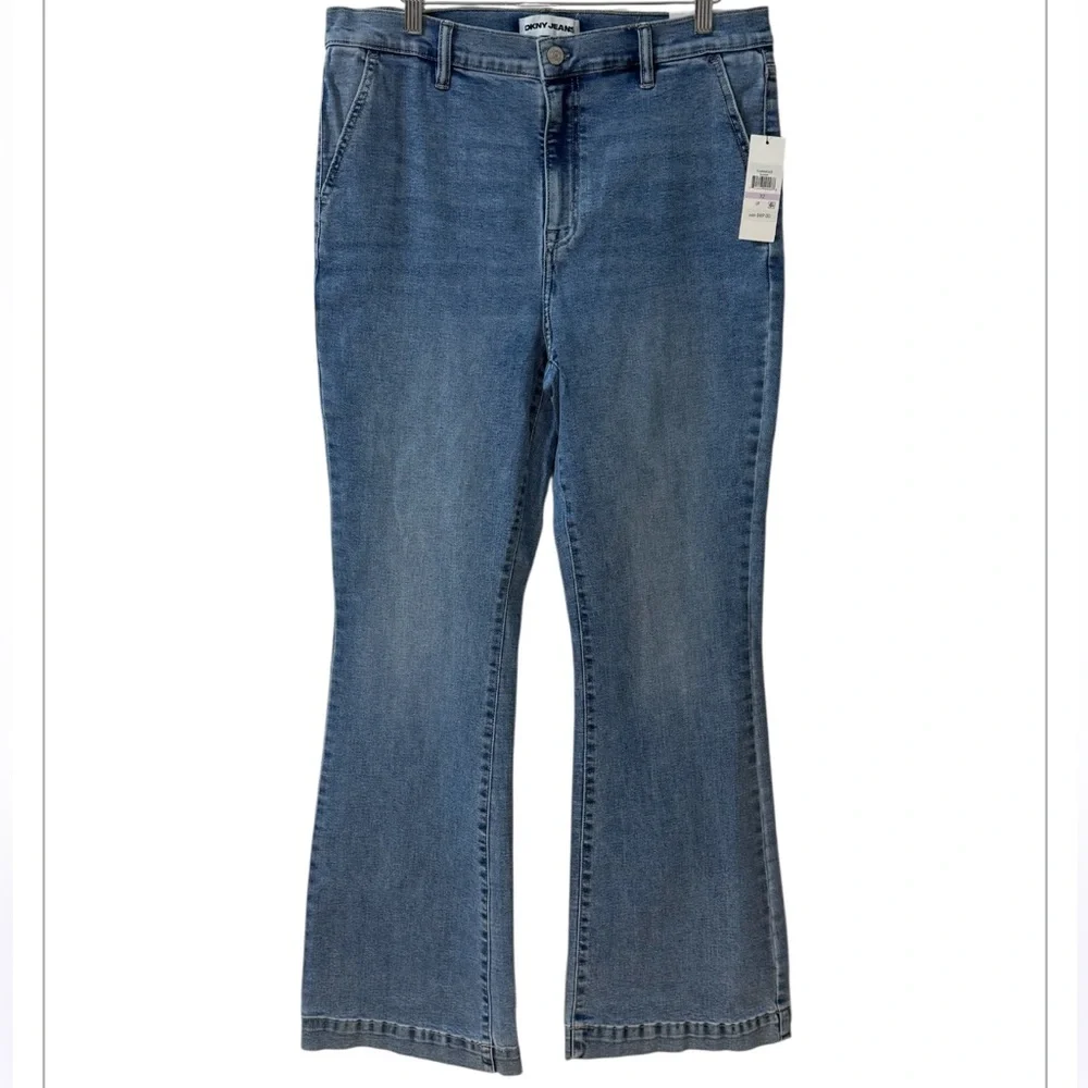 DKNY Women’s Flare Jeans in Medium Blue Wash